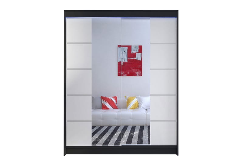 Garderob + LED Richmond - Svart/RGB LED - Garderober & garderobssystem