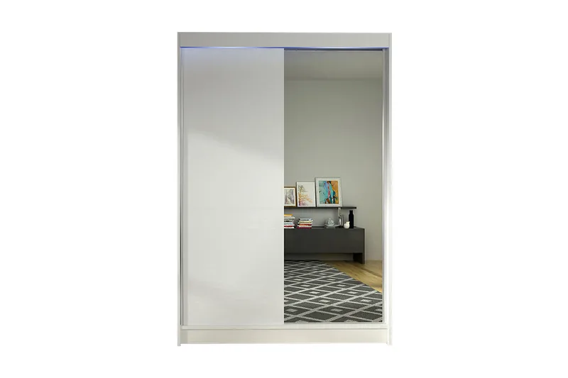 Garderob + LED, Vit/RGB LED