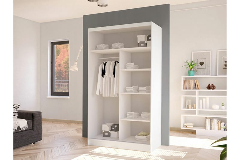 Garderob m. Spegel Glenmore - Svart - Garderober & garderobssystem