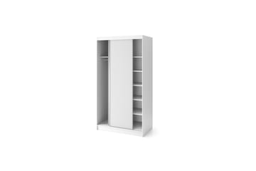 Garderob med Spegel Biancco 120x220 cm - Vit - Förvaring - Garderober & garderobssystem