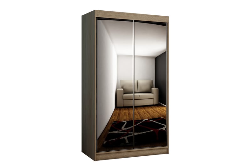 Garderob med Speglar Trissma LED-belysning Blå 100 cm - Sonomaek - Garderober & garderobssystem