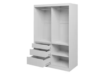 Abricot Garderob med Spegel 140x216x65 cm - Svart - Förvaring - Garderober & garderobssystem