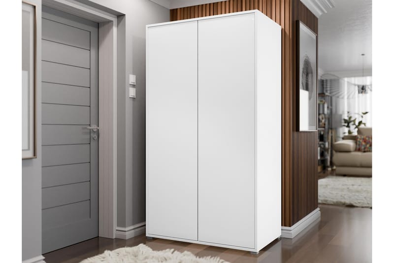 Agawal Garderob 100x178 cm - Vit - Förvaring - Garderober & garderobssystem