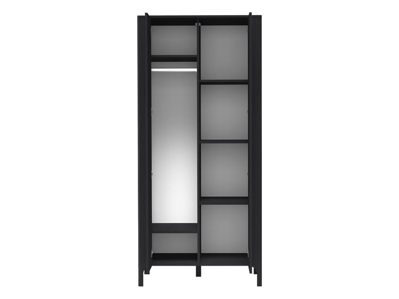 Aggarwal Garderob 90 cm i Trä med Metallben - Ljusgrå - Förvaring - Garderober & garderobssystem