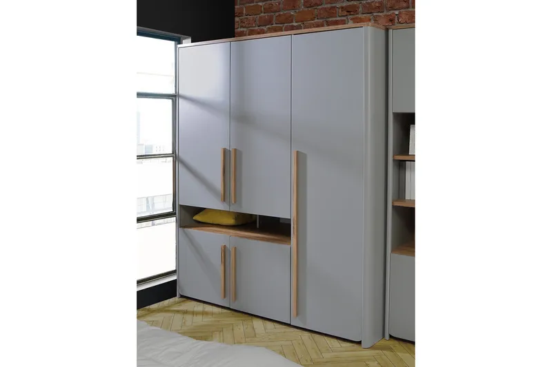 Ahmetbay Garderob 59x158 cm - Grå/Brun - Förvaring - Garderober & garderobssystem