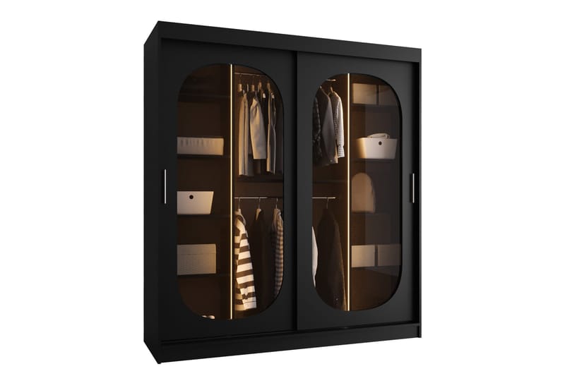 Allegra Garderob 180x200 cm, Svart