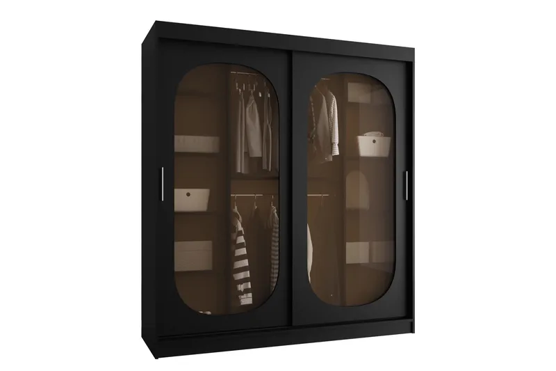 Allegra Garderob 180x200 cm, Svart