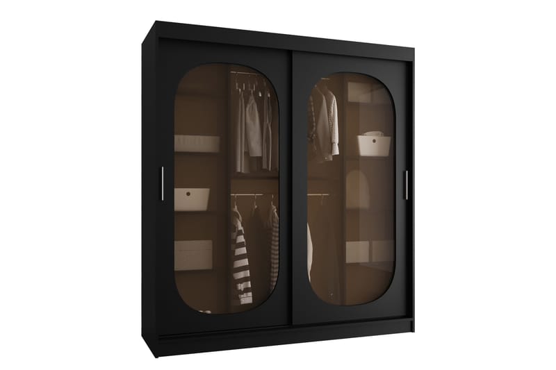 Allegra Garderob 180x200 cm - Svart - Förvaring - Garderober & garderobssystem