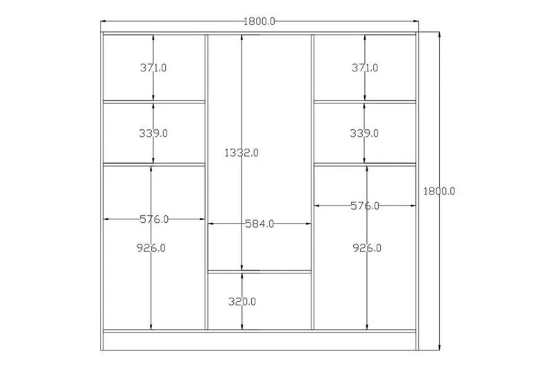 Alven Garderob 180x180 cm - Matt Vit - Förvaring - Garderober & garderobssystem