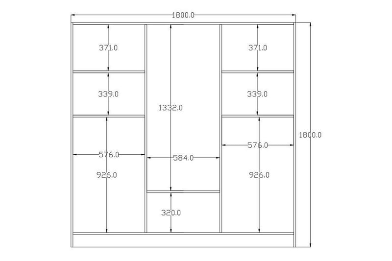 Alven Garderob 180x180 cm - Matt Vit - Förvaring - Garderober & garderobssystem