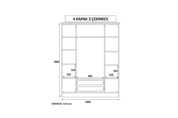 Auric Garderob 140x180 cm - Matt Vit - Förvaring - Garderober & garderobssystem