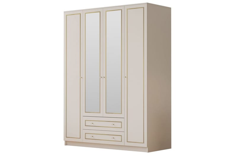 Auric Garderob 140x180 cm - Matt Vit - Förvaring - Garderober & garderobssystem