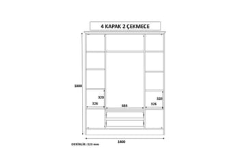 Auric Garderob 140x180 cm - Matt Vit - Förvaring - Garderober & garderobssystem