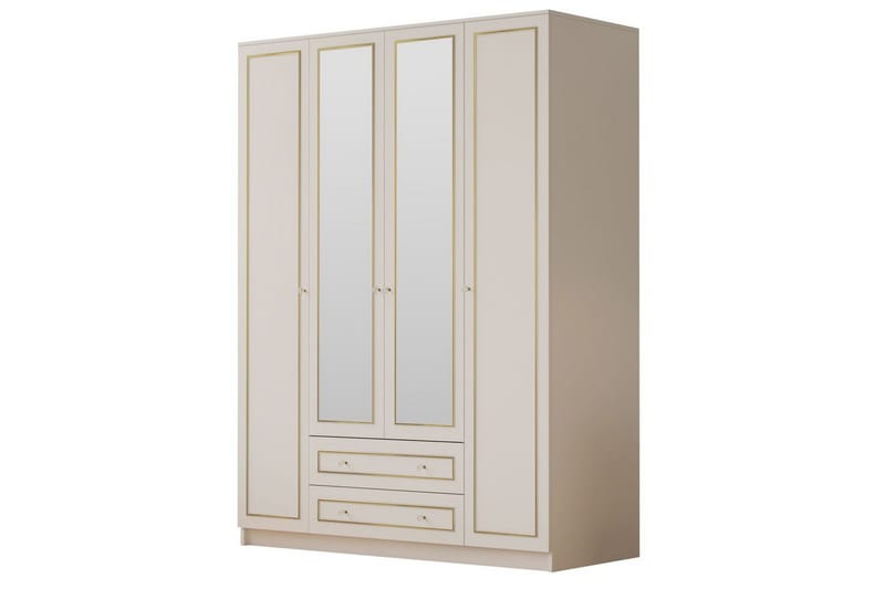 Auric Garderob 140x210 cm, Matt Vit