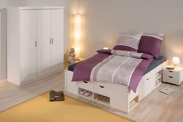 Bailey Garderob 140 cm - Vit - Förvaring - Garderober & garderobssystem