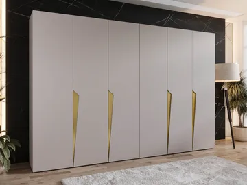 Barile Garderob 300 cm - cashmere, guld - Förvaring - Garderober & garderobssystem