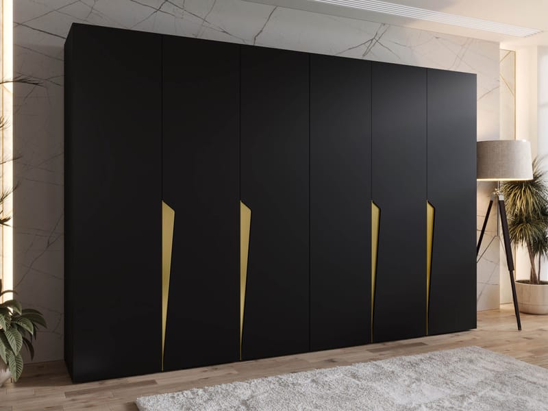 Barile Garderob 300 cm - svart - Förvaring - Garderober & garderobssystem