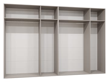 Barile Garderob 300 cm - vit, svart - Förvaring - Garderober & garderobssystem
