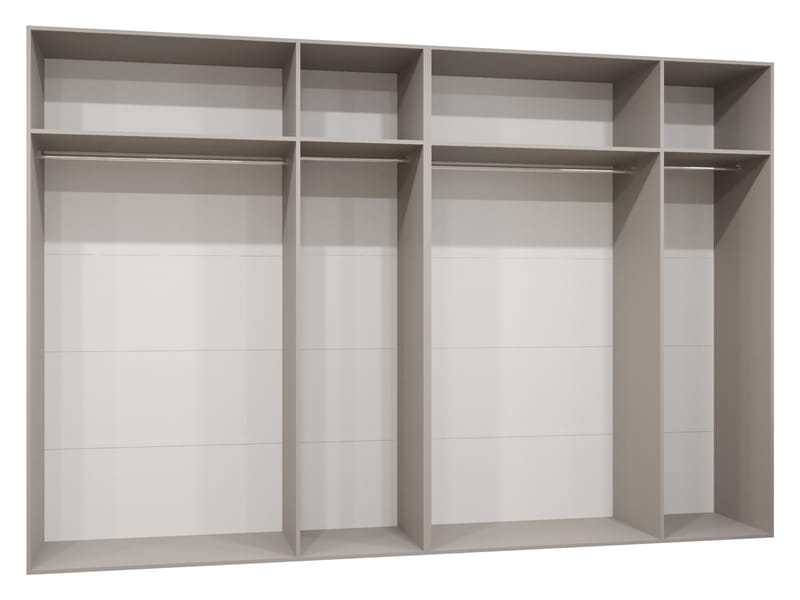 Barile Garderob 300 cm - vit, svart - Förvaring - Garderober & garderobssystem