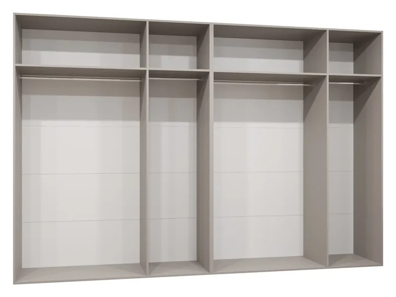 Barile Garderob 300 cm - vit/guld - Förvaring - Garderober & garderobssystem