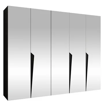 Barile Garderob med spegel 250 cm - svart - Förvaring - Garderober & garderobssystem