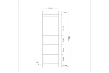 Batler Garderob 52x104 5 Dörrar - Natur - Förvaring - Garderober & garderobssystem