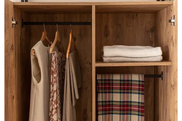 Batler Garderob 52x104 5 Dörrar - Natur - Förvaring - Garderober & garderobssystem