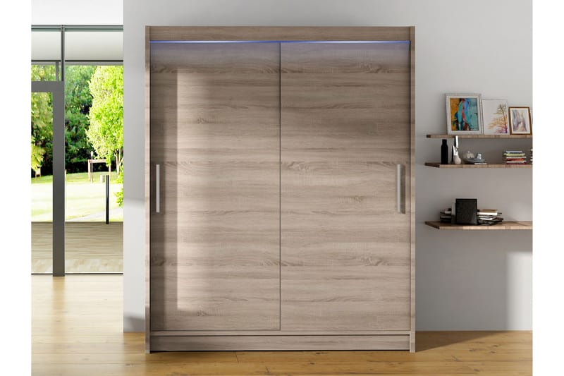 Bay Garderob 150x200 cm - Brun - Förvaring - Garderober & garderobssystem