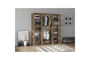 Bertoaria Garderob 161x180 cm - Valnöt - Förvaring - Garderober & garderobssystem