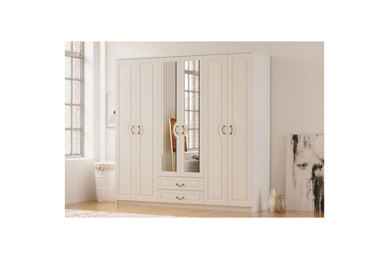 Beyric Garderob 210x210 cm - Matt Vit - Förvaring - Garderober & garderobssystem