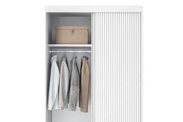 Biancco Garderob 120x220 cm - Vit - Förvaring - Garderober & garderobssystem