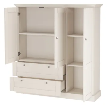 Binz Garderob 122x130 cm - Kashmirgräddvit - Förvaring - Garderober & garderobssystem