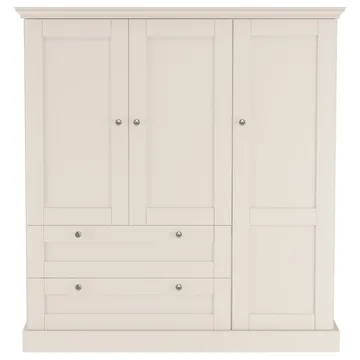 Binz Garderob 122x130 cm - Kashmirgräddvit - Förvaring - Garderober & garderobssystem