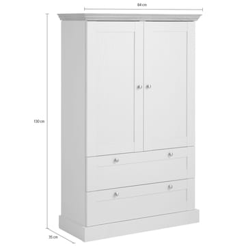 Binz Garderob 83x130 cm - Kashmirgräddvit - Förvaring - Garderober & garderobssystem