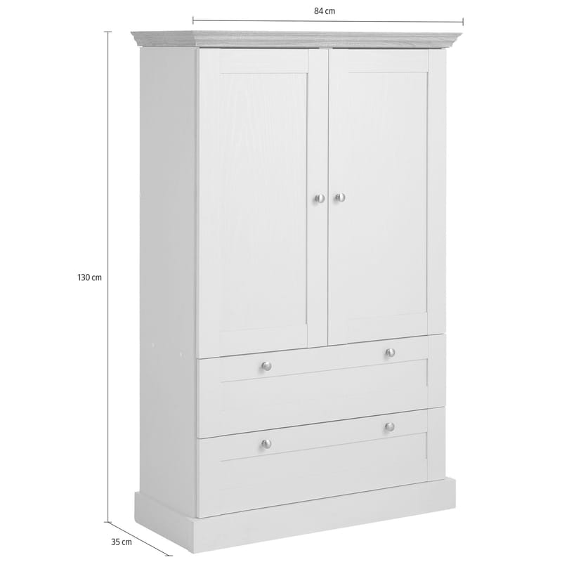Binz Garderob 83x130 cm - Kashmirgräddvit - Förvaring - Garderober & garderobssystem