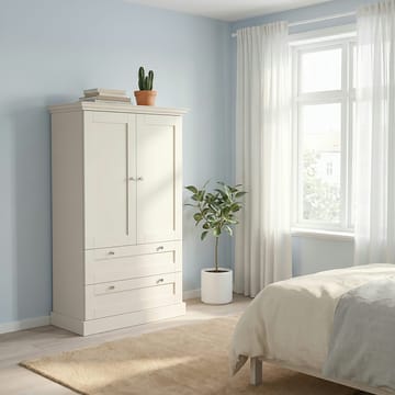 Binz Garderob 83x130 cm - Kashmirgräddvit - Förvaring - Garderober & garderobssystem