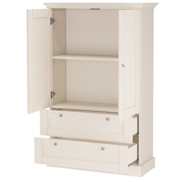 Binz Garderob 83x130 cm - Kashmirgräddvit - Förvaring - Garderober & garderobssystem