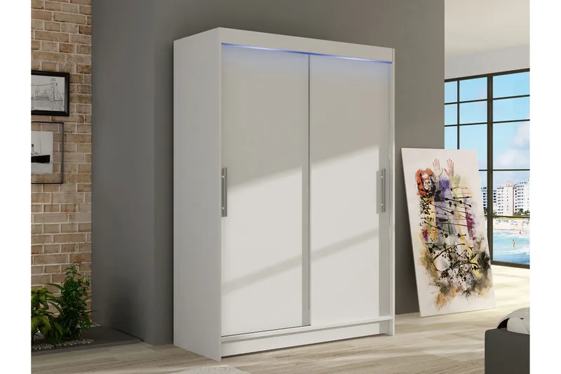 Biscayne Garderob 120x200 cm - Vit - Förvaring - Garderober & garderobssystem