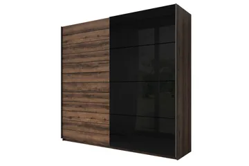 Bovera Garderob 61x200 cm - Teak/Svart - Förvaring - Garderober & garderobssystem