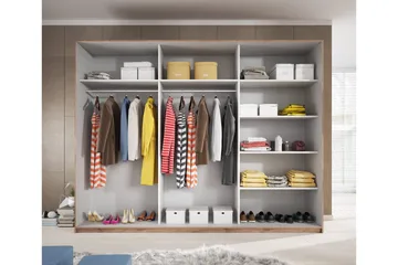 Bovera Garderob 61x200 cm - Teak/Svart - Förvaring - Garderober & garderobssystem