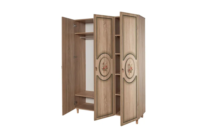 Brokind Garderob 135 cm - Brun - Förvaring - Garderober & garderobssystem