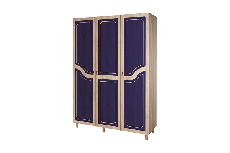 Brokind Garderob 135 cm - Brun/Lila - Förvaring - Garderober & garderobssystem
