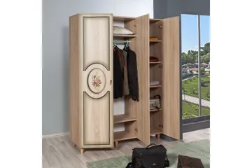 Brokind Garderob 135 cm i Trä - Beige - Förvaring - Garderober & garderobssystem