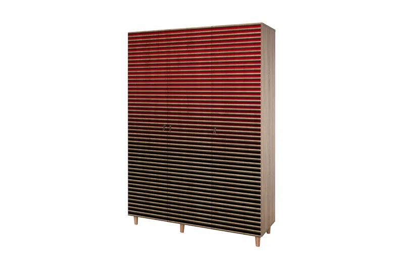 Brokind Garderob 135 cm i Trä, Röd