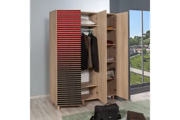 Brokind Garderob 135 cm i Trä - Röd - Förvaring - Garderober & garderobssystem
