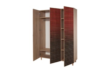Brokind Garderob 135 cm i Trä - Röd - Förvaring - Garderober & garderobssystem