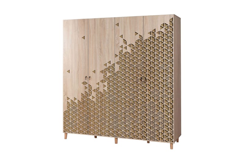 Brokind Garderob 180 cm - Brun/Ek - Förvaring - Garderober & garderobssystem