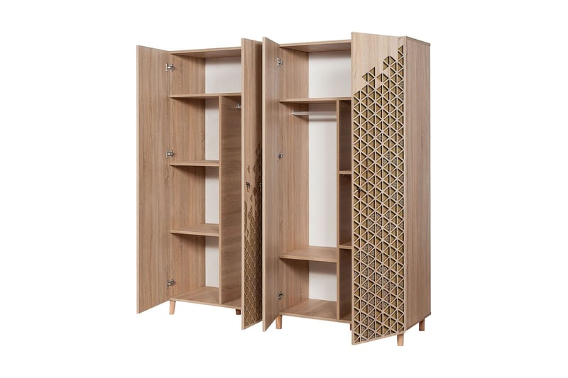 Brokind Garderob 180 cm - Brun/Ek - Förvaring - Garderober & garderobssystem