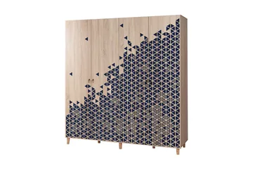 Brokind Garderob 180 cm - Brun/Lila - Förvaring - Garderober & garderobssystem