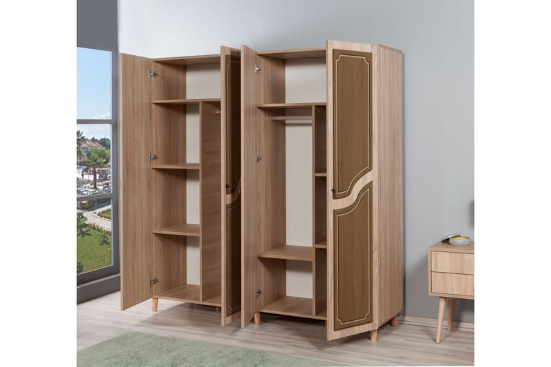Brokind Garderob 180 cm - Brun/Orange - Förvaring - Garderober & garderobssystem